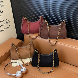 南风Chio2nd 磨砂真皮枫色香榭腋下包包女秋冬女生礼物单肩斜挎包