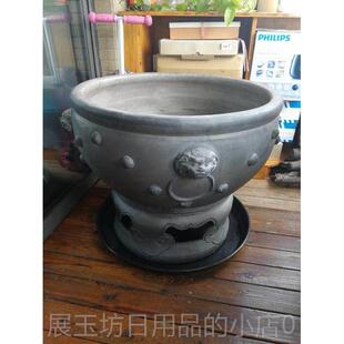 正品土陶素面陶老瓦盆瓦缸瓦鱼盆金鱼盆瓷乌用龟睡龟莲鳖家花盆鱼