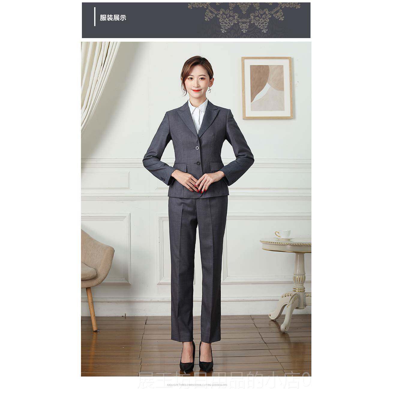 高档广发银行新款女行服服西服西广发银行女灰色工作外套工装装制