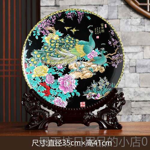 高档博古架景德镇陶器花瓶摆家件饰客厅插花居现代瓷中式小装品青
