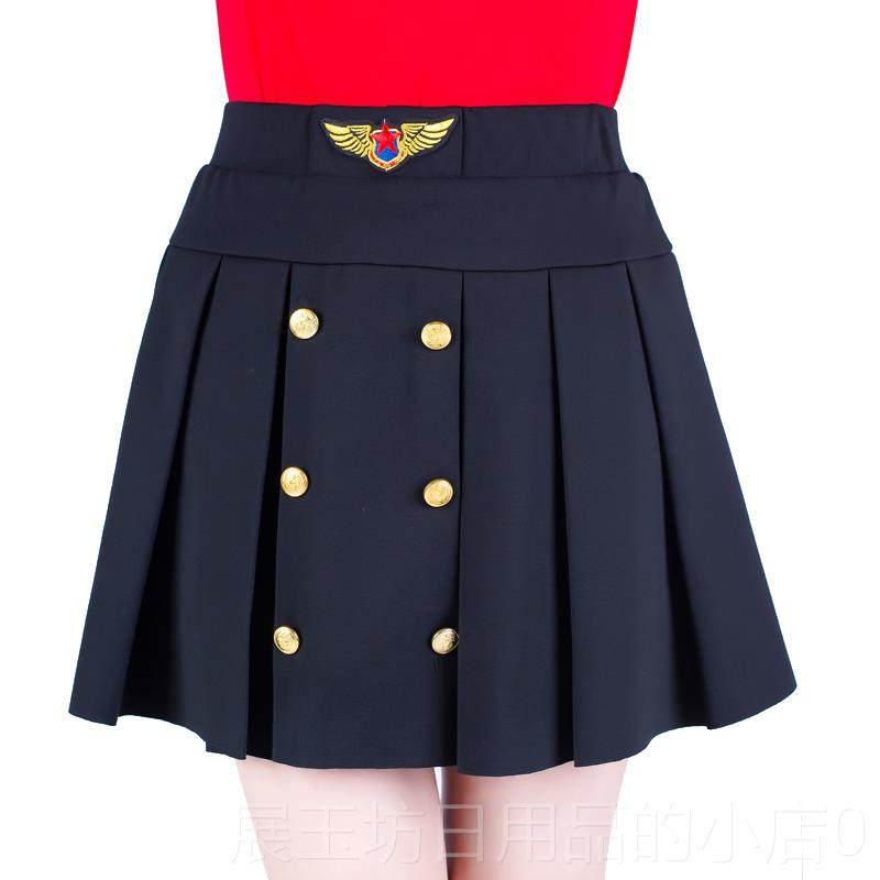 高档小北军新水手舞蹈服套装女式翻范领短t恤顶装级团队表演服袖