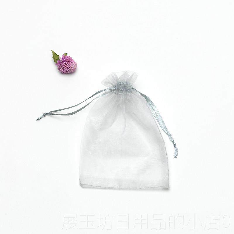 正品袋束口袋大号欧蛋根纱礼袋素色喜袋子高密度拖鞋纱包装品纱袋