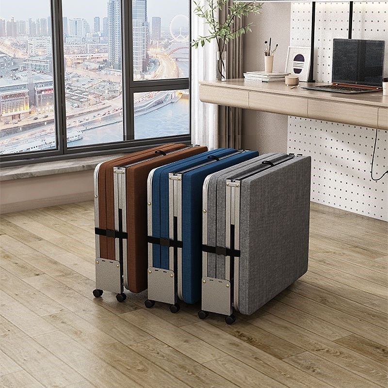 办公室午休三折叠单人加厚折叠床便携耐用陪护加固午休躺椅