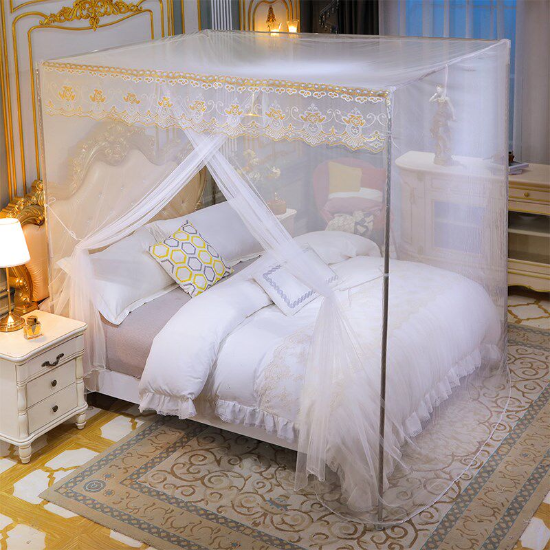 蚊帐落地蚊帐单门加密家用卧室夏天宫廷双人1.5x2.2M床通用防蚊