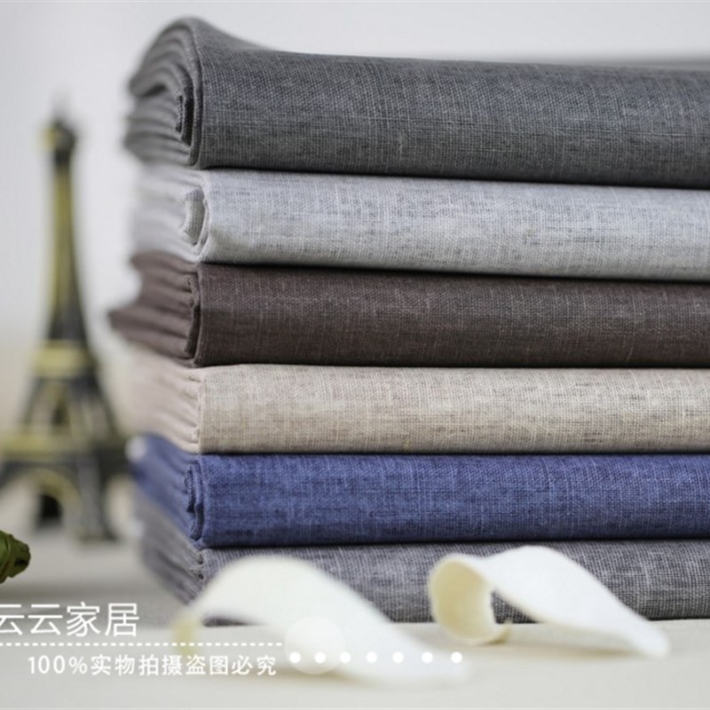 棉麻摆拍桌布布艺素色餐桌布纯色防水桌布亚麻长方形茶几简约现代
