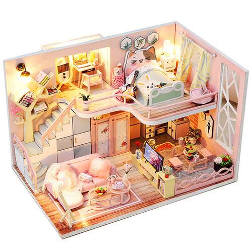 高档d迷iy小屋手工制作你公主小房子模型礼拼装别墅玩生具创意日