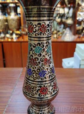 高档巴基斯坦节铜办花瓶室轻奢风客厅装饰工艺品摆件家居公日乔迁