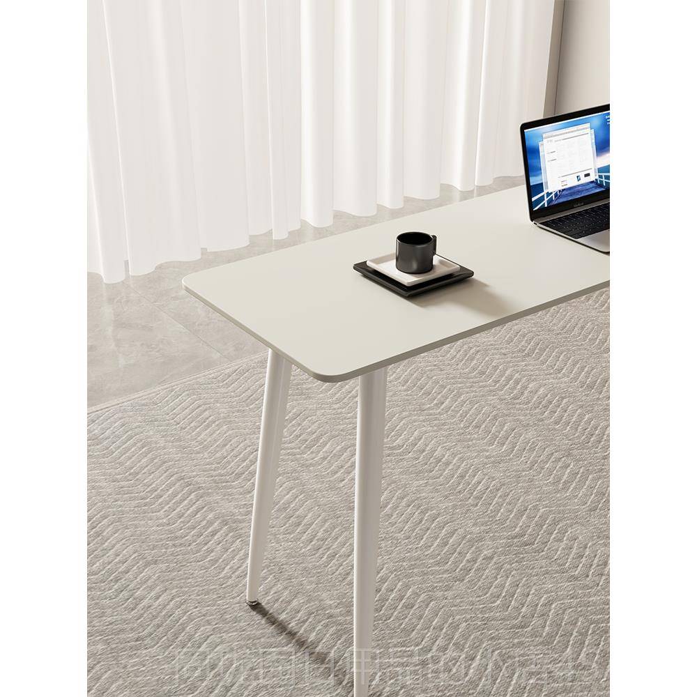 正品奢岩板桌家用书靠墙窄写长条书桌白字轻桌学习桌阳台长条桌办