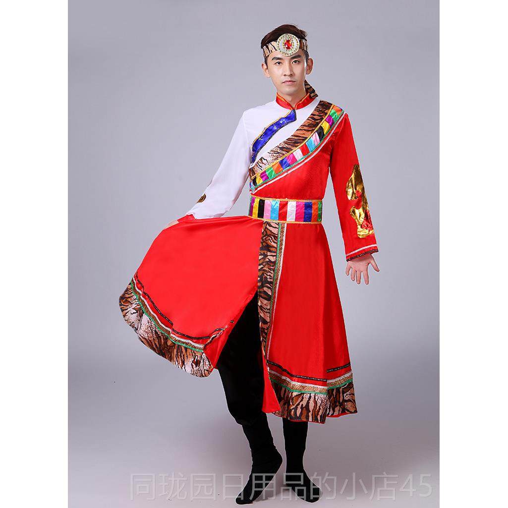 正品款新藏族古族舞蹈演出服装长蒙袍套装少数男民族风西藏士学生,男装,中山装,淘宝优惠券,粉丝福利购,淘宝优惠卷