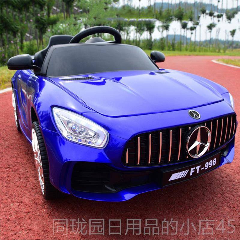 正品RS奔驰儿童电动汽车四轮双驱遥控宝宝孩可坐人3摇摆具车1小-