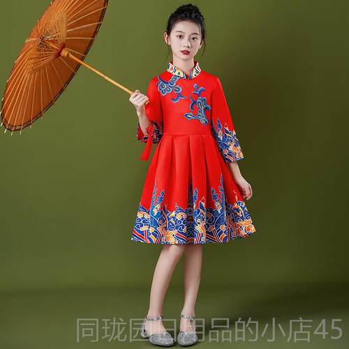 正品儿童合唱表演服装小式学诗歌朗比赛幼儿生园男女儿童中主持诵