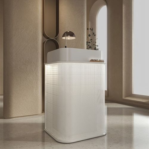 众匠坊收银台店铺小型吧台餐厅发光迎宾台咨询台公司前台接待台D4