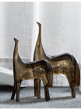 经典对马家居摆件 饰品树脂装饰对马 动物摆件软装工艺品书房摆件