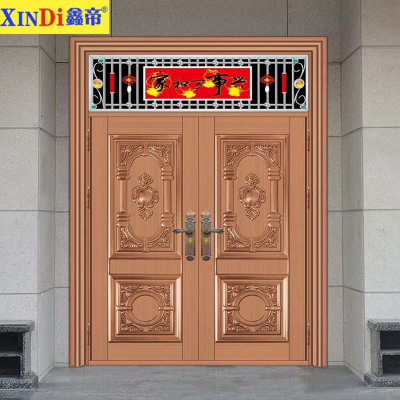 不锈钢大门双开门农村别墅对开乡村入户庭院进户家用304防盗门