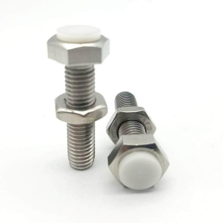 不锈钢调整块防撞头压块缓冲器胶头止动螺丝PSST8-20/25/30/40/50