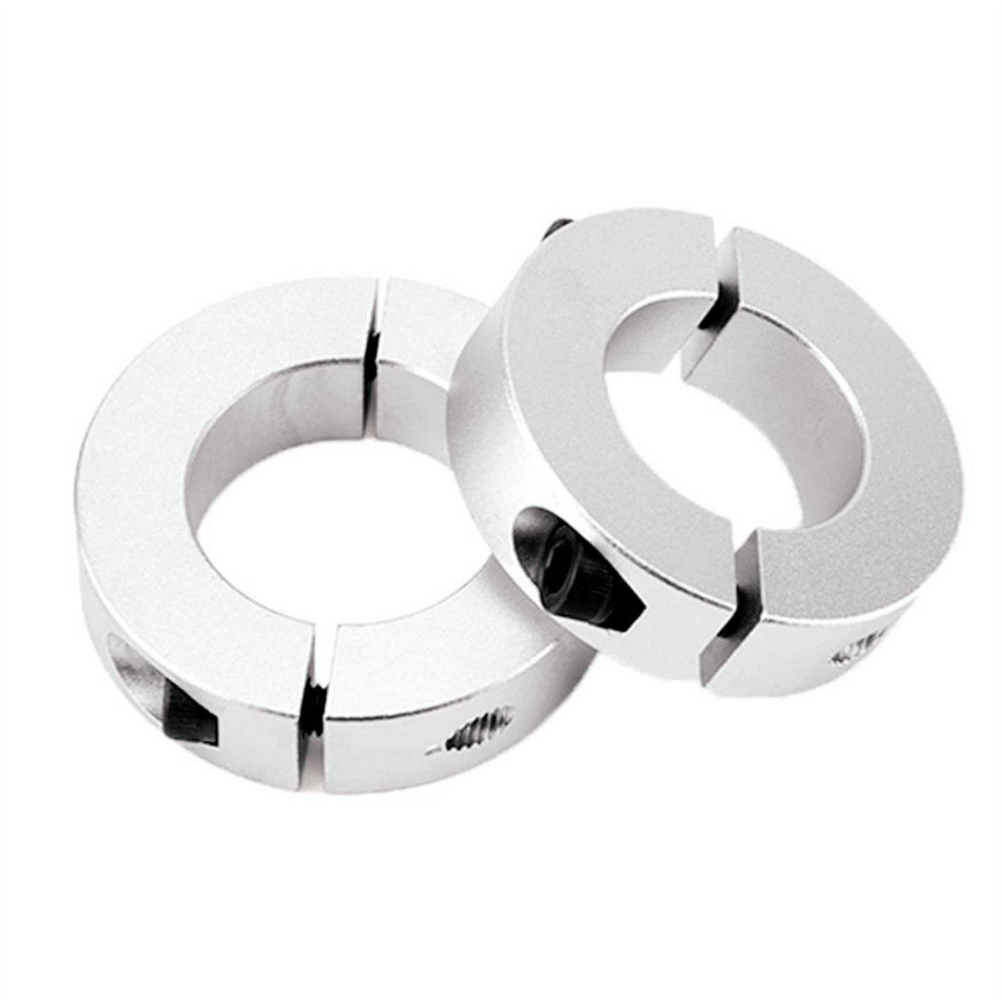 45钢固定环分离型光轴夹紧锁紧环卡扣轴套紧固限位固定器卡箍挡圈