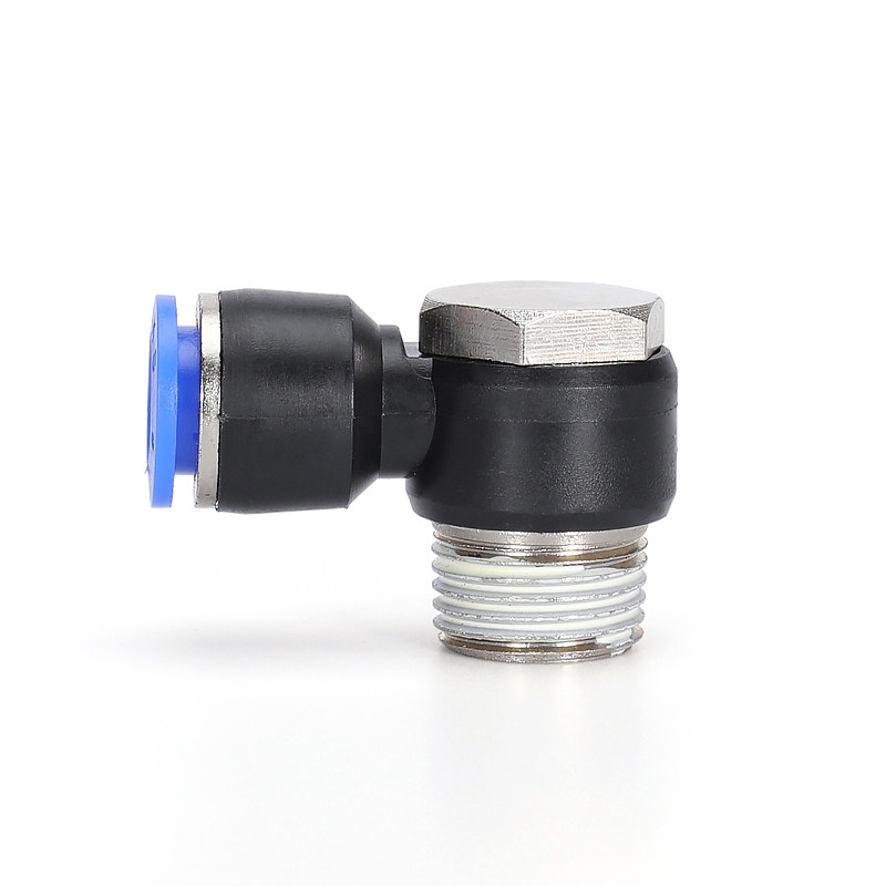 快插接头单头外六角弯接头J-XXE01-D4/D6/D8/D10/D12-M5/M6/1/2/3