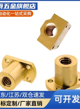 固定座切边法兰滑块螺母梯形丝杠螺母NSAR NSBR10 12 16 20 25 32