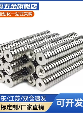 BLS41-D10/12~25-V12-T3圆环型 磁铁 强磁力高强度铷钕铁硼带孔