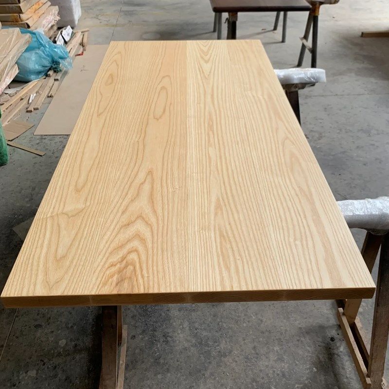 北美白蜡木板大板工作台书桌茶桌餐桌台面吧台板实木板桌面板定制