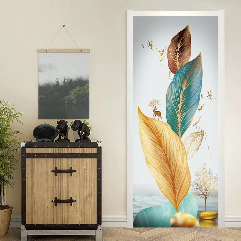 欧式衣柜门贴纸卧室玻璃卫生间遮丑贴画入户柜子翻新整张装饰壁纸