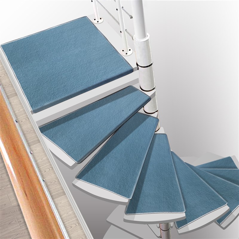 简约自吸防滑楼梯垫旋转楼梯地毯实木钢木铁艺螺旋复式楼梯踏步垫