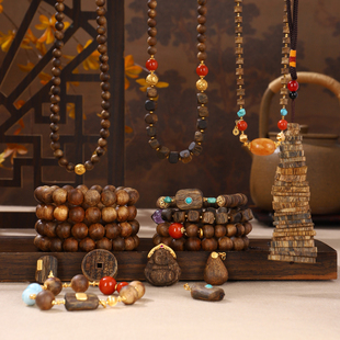 沉香老山檀手链108颗珠串男女盘玩手串直播专拍18 老兵臻宝汇