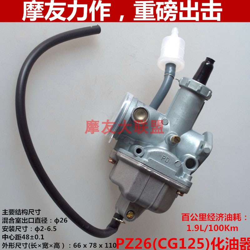 踏板车GY-1跨骑车EN1化油器CG1/1/200公主100赛驰110