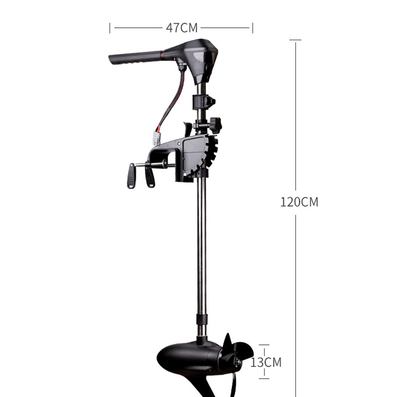 海伯电动推进器V无级变速 2V路亚船外机冲锋舟螺旋桨无刷马达