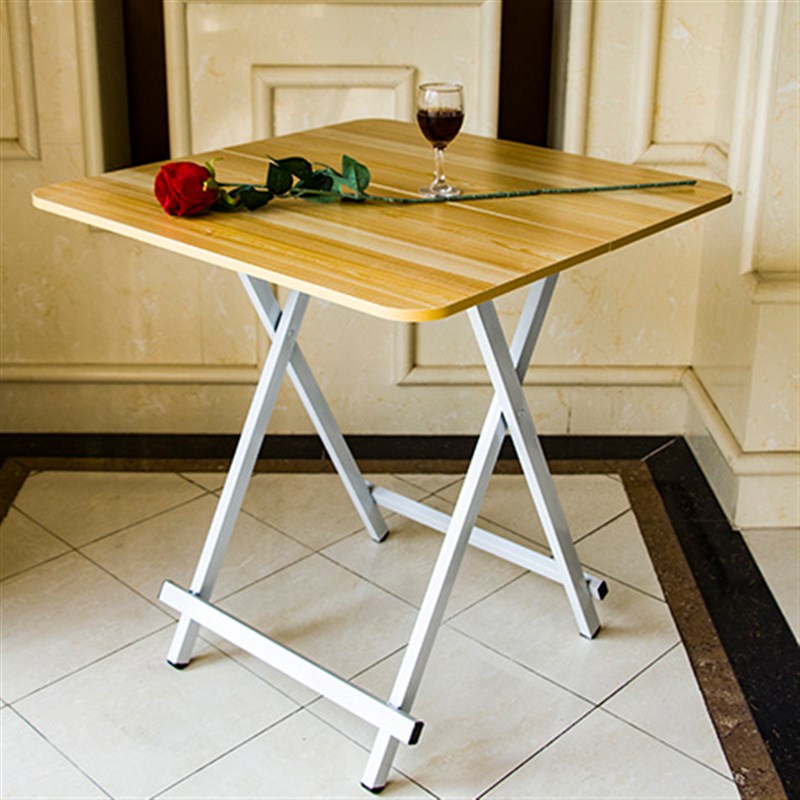 可折叠桌家用餐桌简易便携式饭桌出租房正方型小户型吃饭简约桌子