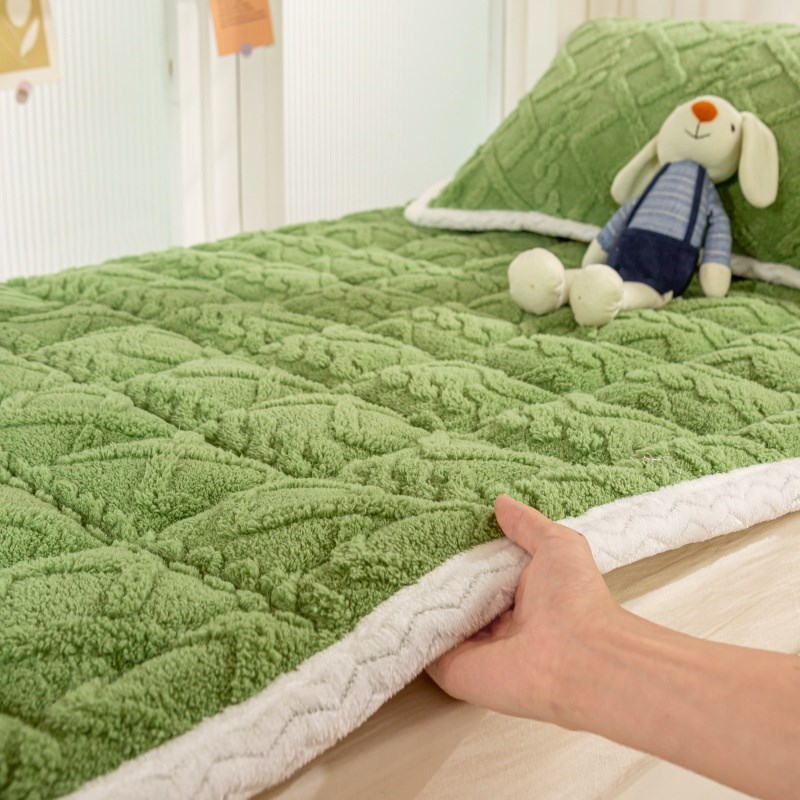 秋冬季床单单件加厚毛毯床垫学生宿舍珊瑚绒床盖被单三件