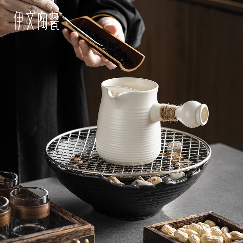 伊文陶瓷电陶炉煮茶壶办公室家用室内围炉煮茶罐罐煮茶壶茶具装