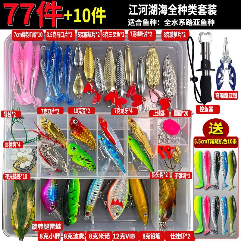 新疆西藏路亚饵装淡水海水假饵硬饵软饵雷蛙马口瓜子亮片软