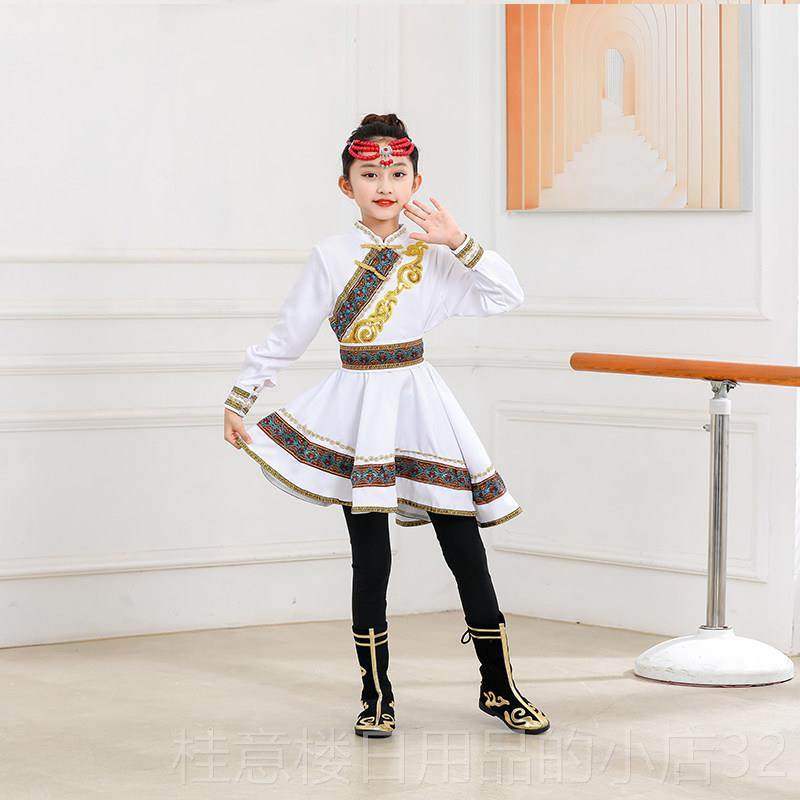 正品新儿族童表演白马演出服蒙装古舞蹈女童少款数民族服蒙古筷子,童装/婴儿装/亲子装,儿童演出服,淘宝优惠券,粉丝福利购,淘宝优惠卷