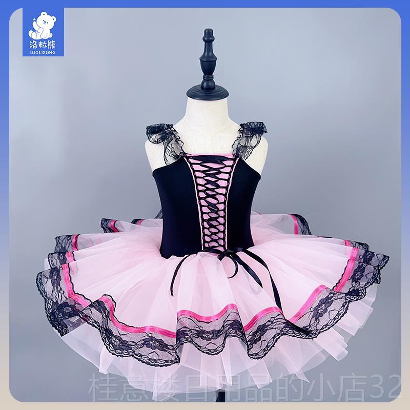 高档女童芭蕾舞裙六一儿蓬蓬裙演出服小天亮鹅蹈片公童主裙舞台表
