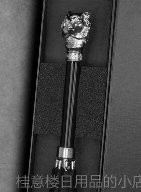 高档Dan雨Mune载r狮子头设计长柄伞轻奢创意i定制自动伞商务车直