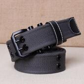 带男学生青加长年皮带男韩约版 正品 腰男带帆布针扣裤 百简搭潮人个