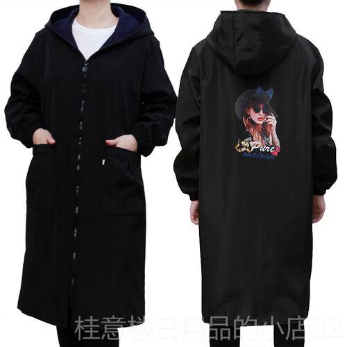 正品加绒时加长加厚罩衣大人女油工水作服厨房家用防围裙尚可外穿