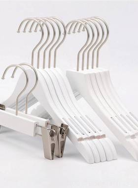 正品LOG家O服架装店衣专用衣女装店儿童装纯白色实木木质用木头挂