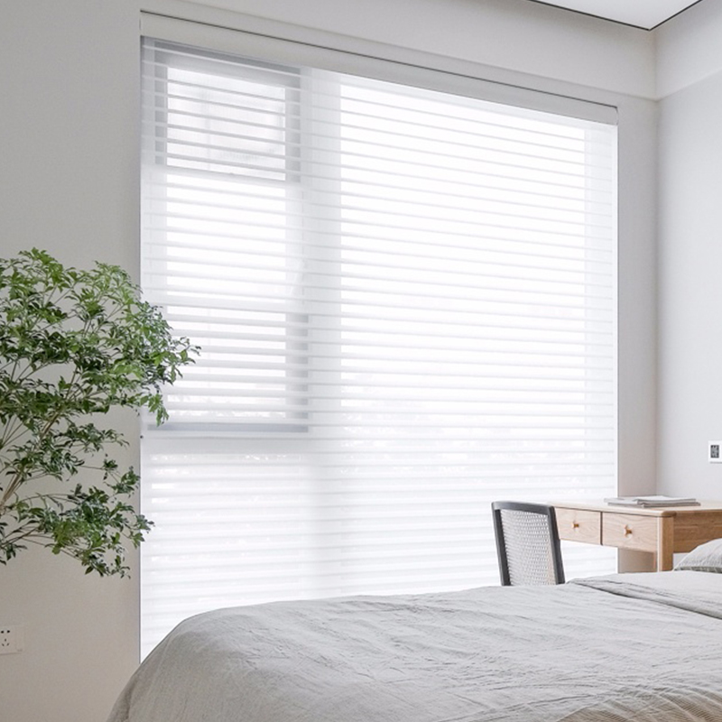 香格里拉窗帘卷帘柔纱帘百叶窗帘卫生间阳台办公室遮光电动卷拉式