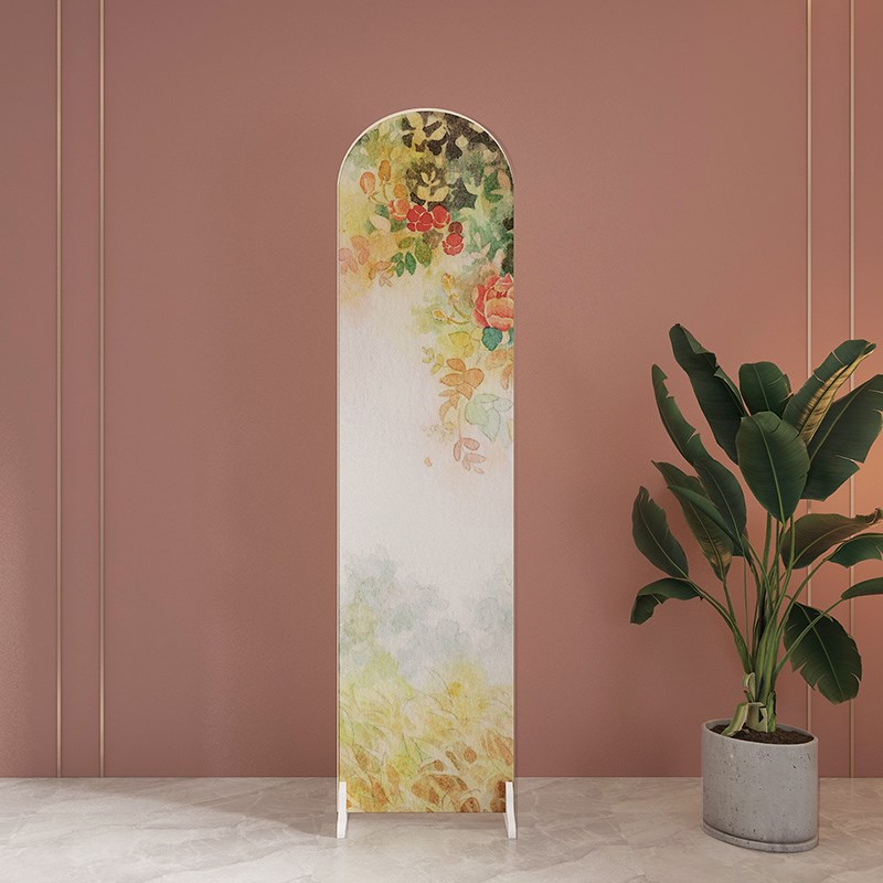 小户型圆弧形屏风隔断办公室移动折叠遮挡客厅简约现代