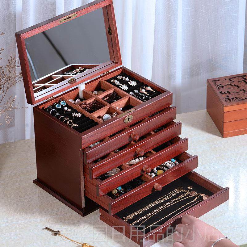 高档首盒木 质公主式饰品饰盒 多功欧能带镜子首饰收纳盒结婚生日,饰品/流行首饰/时尚饰品新,首饰盒,淘宝优惠券,粉丝福利购,淘宝优惠卷