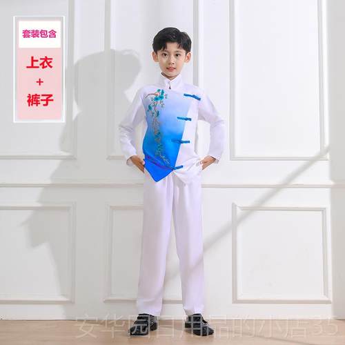 高档小学生诗歌舞朗诵筝服儿童蹈表演服中学生古比赛男女合演出服