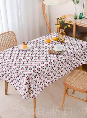 高档懒咚猫 式桌布覆古美桌垫布艺新年红色厅餐客桌桌布茶几布餐