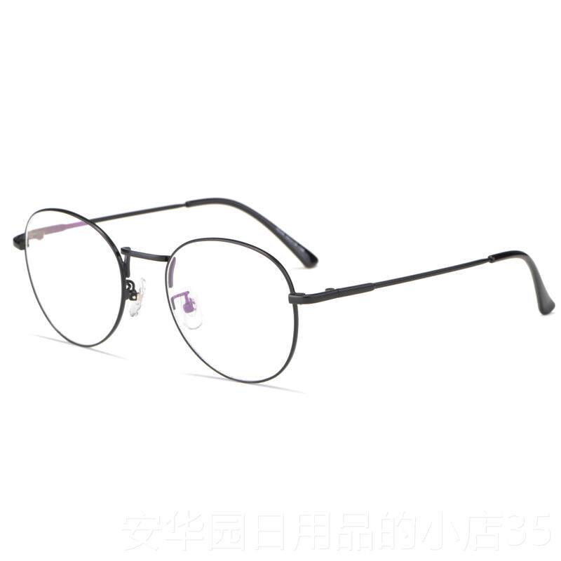 高档轻眼超镜架防辐射防蓝平光光覆古圆眼框文艺眼镜女配度数近视