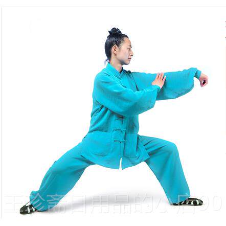 正品亚麻太极服季太极服拳练功服夏女太服装男夏天极道士棉武术表