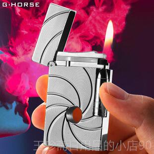 正品神骏GHORSE精品轻朗打火机纯铜礼品个性子奢弹黄孔清脆充声气