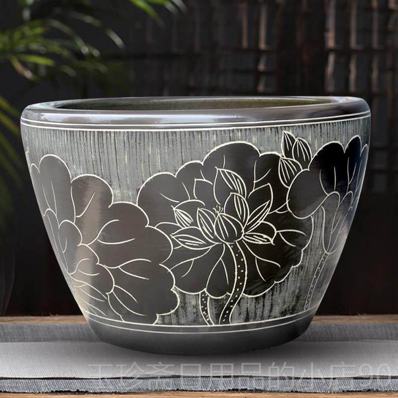 正品陶瓷鱼缸水缸缸养鱼台睡缸莲荷花室外庭院陶瓷阳大缸鱼老式大,宠物/宠物食品及用品,桌面缸,淘宝优惠券,粉丝福利购,淘宝优惠卷