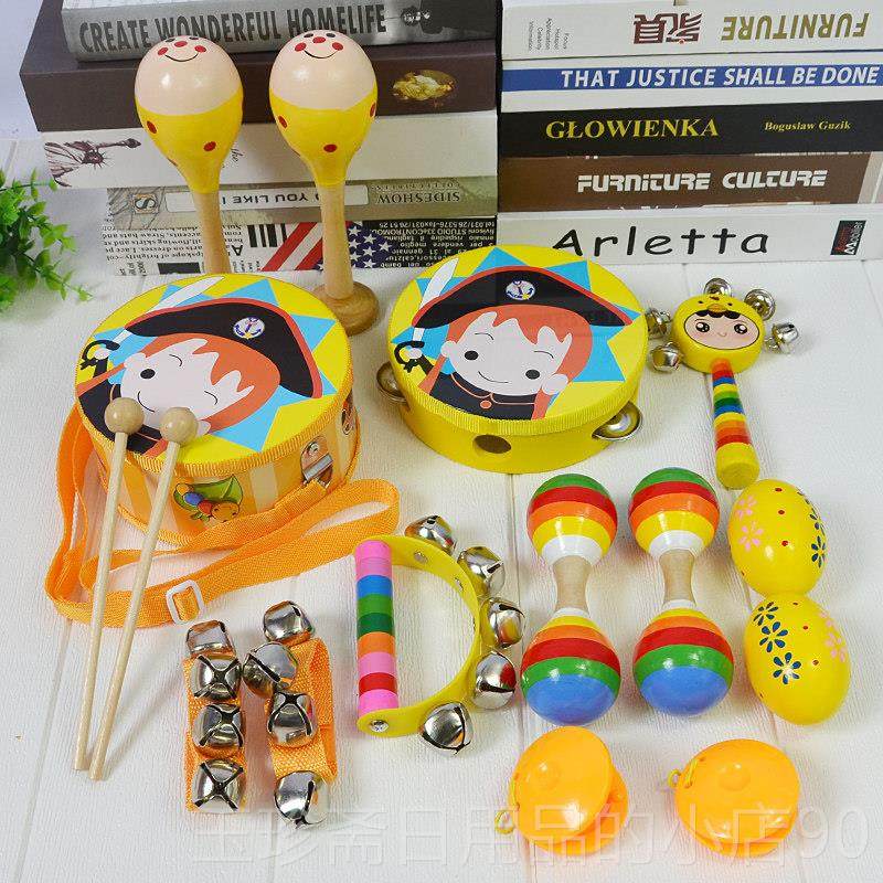 正品儿童鼓乐器奥尔儿夫打击手拍拍双幼面韩国地鼓园宝宝早音乐教