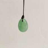 采购产品纯天然 绿色翡翠蛋坠 蛋形 正品 宝石吊玩珠宝 半把手